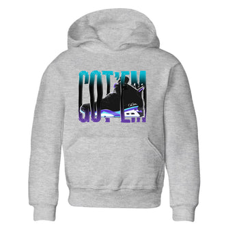 Air Jordan 6 Aqua Sneaker Match Tees Wiggling Gotem Sneaker Tees AJ6 Aqua Sneaker Release Tees Kids Shirts Heather Grey 2