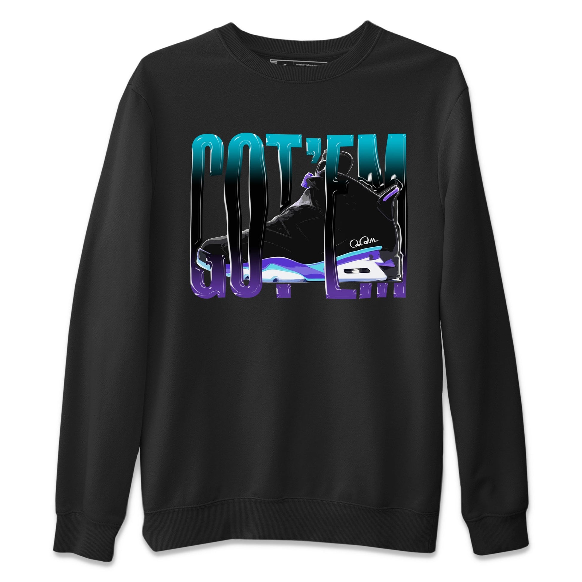 Air Jordan 6 Aqua Sneaker Match Tees Wiggling Gotem Sneaker Tees AJ6 Aqua Sneaker Release Tees Unisex Shirts Black 2
