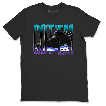 Air Jordan 6 Aqua Sneaker Match Tees Wiggling Gotem Sneaker Tees AJ6 Aqua Sneaker Release Tees Unisex Shirts Black 2