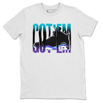 Air Jordan 6 Aqua Sneaker Match Tees Wiggling Gotem Sneaker Tees AJ6 Aqua Sneaker Release Tees Unisex Shirts White 2