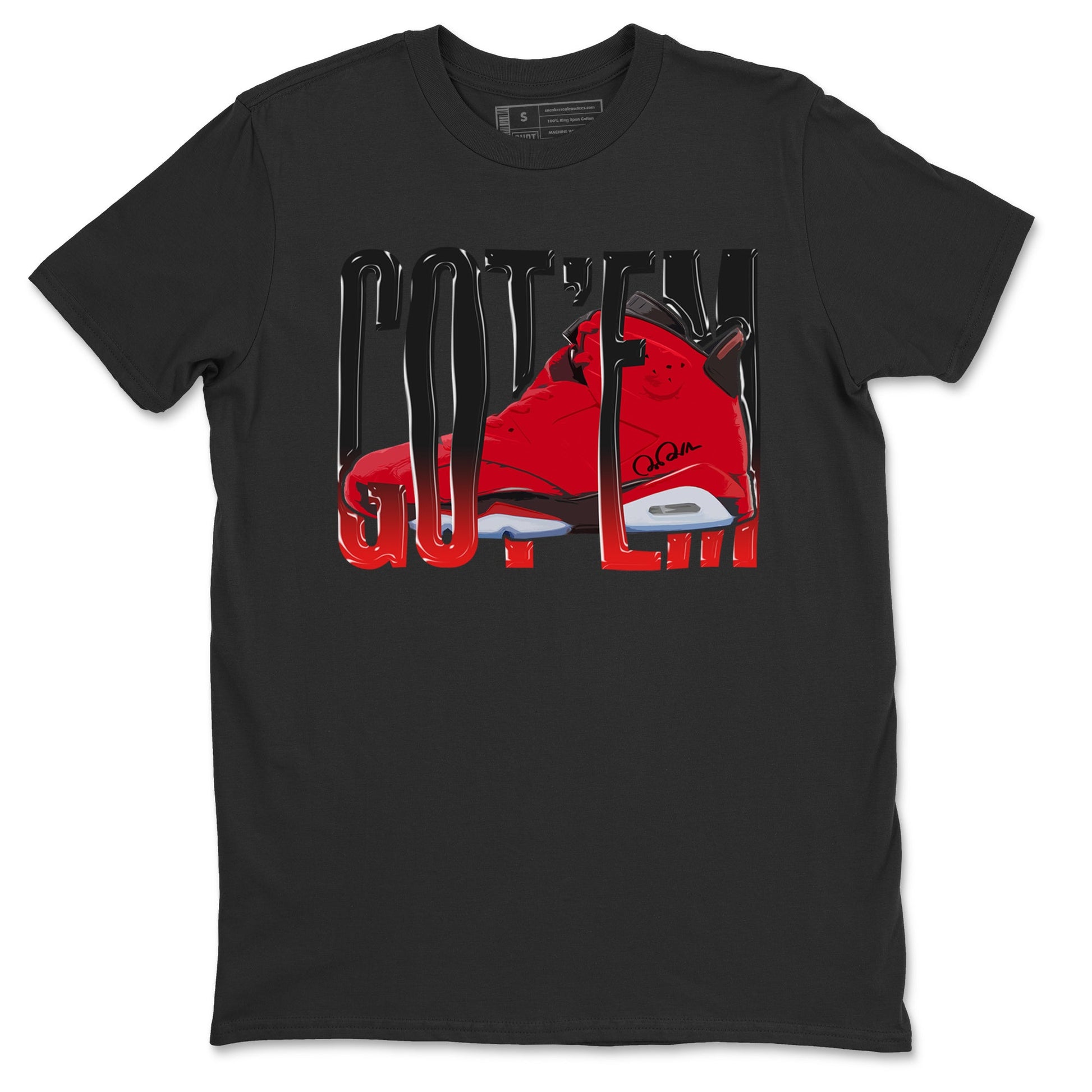 Air Jordan 6 Toro Bravo Sneaker Match Tees Wiggling Gotem Sneaker Tees 3D Graphic Design Shirts AJ6 Toro Bravo Sneaker Release Tees Unisex Shirts Black 2