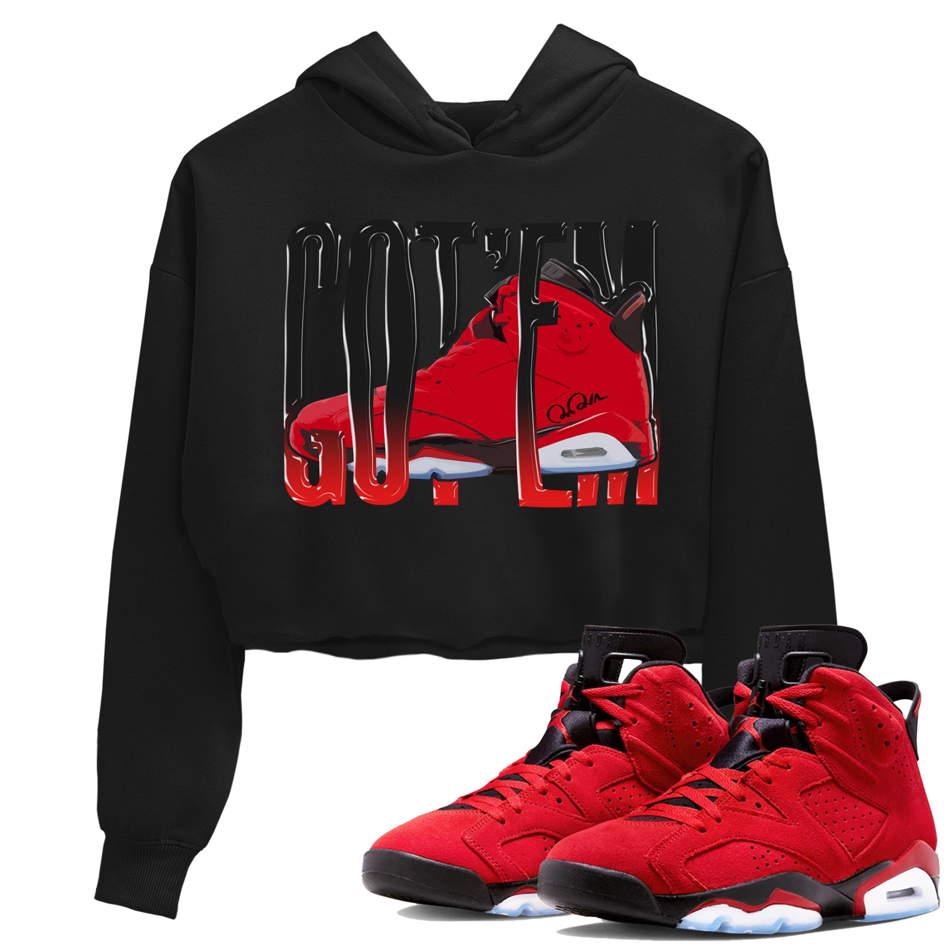 Air Jordan 6 Toro Bravo Sneaker Match Tees Wiggling Gotem Sneaker Tees 3D Graphic Design Shirts AJ6 Toro Bravo Sneaker Release Tees Women's Shirts Black 1
