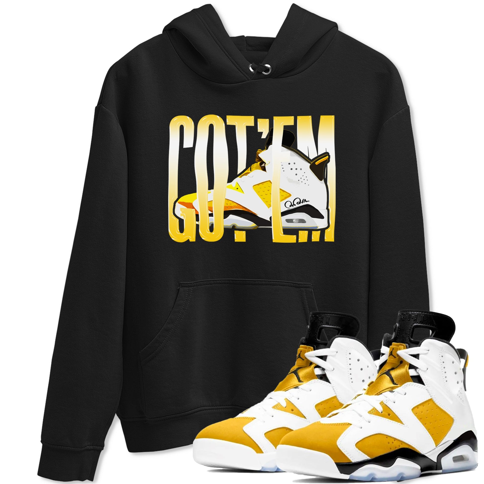 Air Jordan 6 Yellow Ochre shirt to match jordans Wiggling Gotem sneaker tees AJ6 Yellow Ochre SNRT Sneaker Release Tees Unisex Black 1 T-Shirt