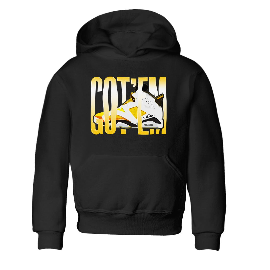 Air Jordan 6 Yellow Ochre shirt to match jordans Wiggling Gotem sneaker tees AJ6 Yellow Ochre SNRT Sneaker Release Tees Baby Toddler Black 2 T-Shirt