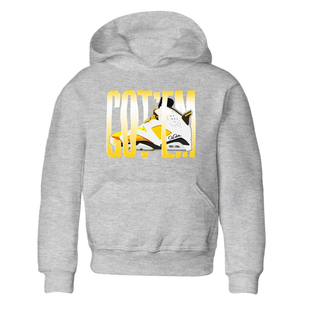 Air Jordan 6 Yellow Ochre shirt to match jordans Wiggling Gotem sneaker tees AJ6 Yellow Ochre SNRT Sneaker Release Tees Baby Toddler Heather Grey 2 T-Shirt