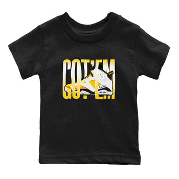 Air Jordan 6 Yellow Ochre shirt to match jordans Wiggling Gotem sneaker tees AJ6 Yellow Ochre SNRT Sneaker Release Tees Baby Toddler Black 2 T-Shirt
