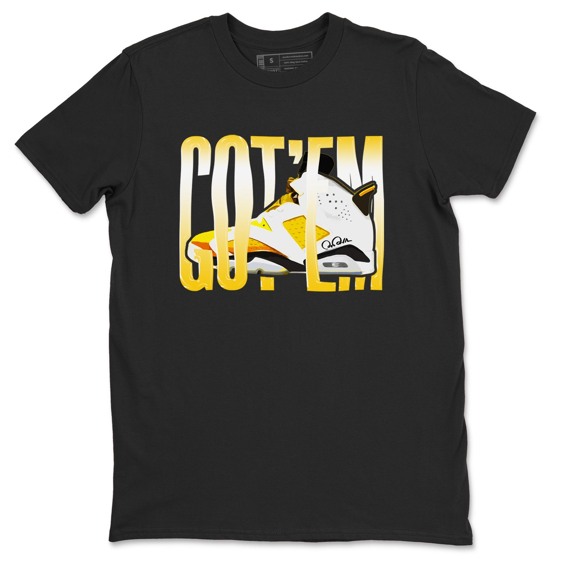 Air Jordan 6 Yellow Ochre shirt to match jordans Wiggling Gotem sneaker tees AJ6 Yellow Ochre SNRT Sneaker Release Tees Unisex Black 2 T-Shirt