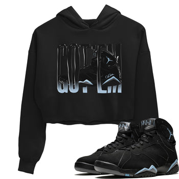 Air Jordan 7 Chambray Sneaker Match Tees Wiggling Gotem Sneaker Tees AJ7 Chambray Sneaker Release Tees Women's Shirts Black 1