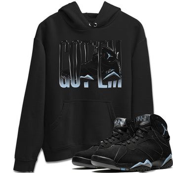 Air Jordan 7 Chambray Sneaker Match Tees Wiggling Gotem Sneaker Tees AJ7 Chambray Sneaker Release Tees Unisex Shirts Black 1