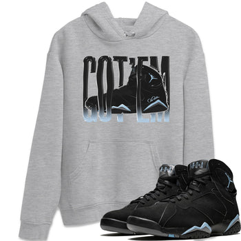 Air Jordan 7 Chambray Sneaker Match Tees Wiggling Gotem Sneaker Tees AJ7 Chambray Sneaker Release Tees Unisex Shirts Heather Grey 1