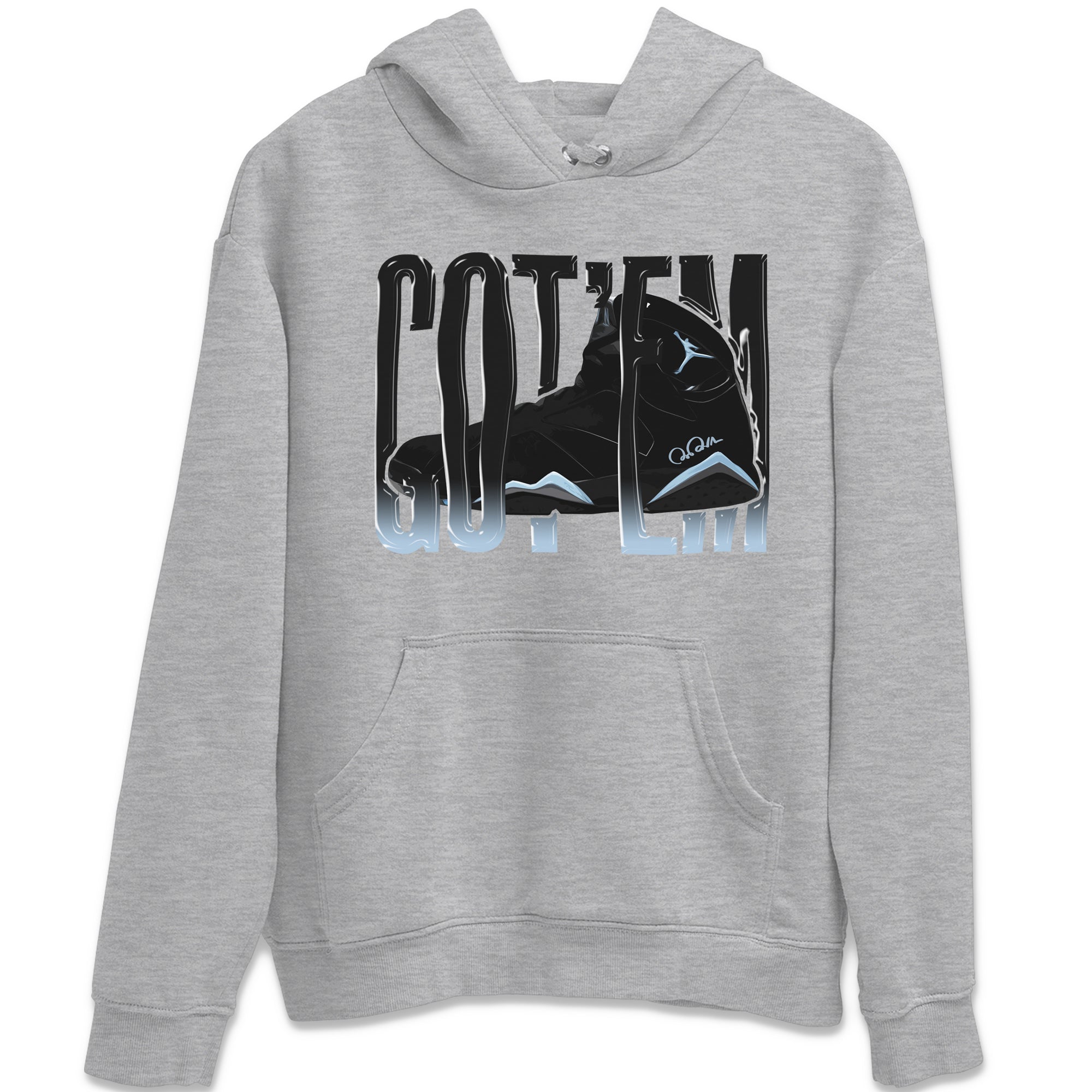 Air Jordan 7 Chambray Sneaker Match Tees Wiggling Gotem Sneaker Tees AJ7 Chambray Sneaker Release Tees Unisex Shirts Heather Grey 2