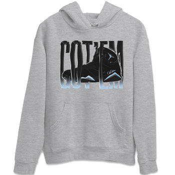 Air Jordan 7 Chambray Sneaker Match Tees Wiggling Gotem Sneaker Tees AJ7 Chambray Sneaker Release Tees Unisex Shirts Heather Grey 2
