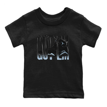 Air Jordan 7 Chambray Sneaker Match Tees Wiggling Gotem Sneaker Tees AJ7 Chambray Sneaker Release Tees Kids Shirts Black 2