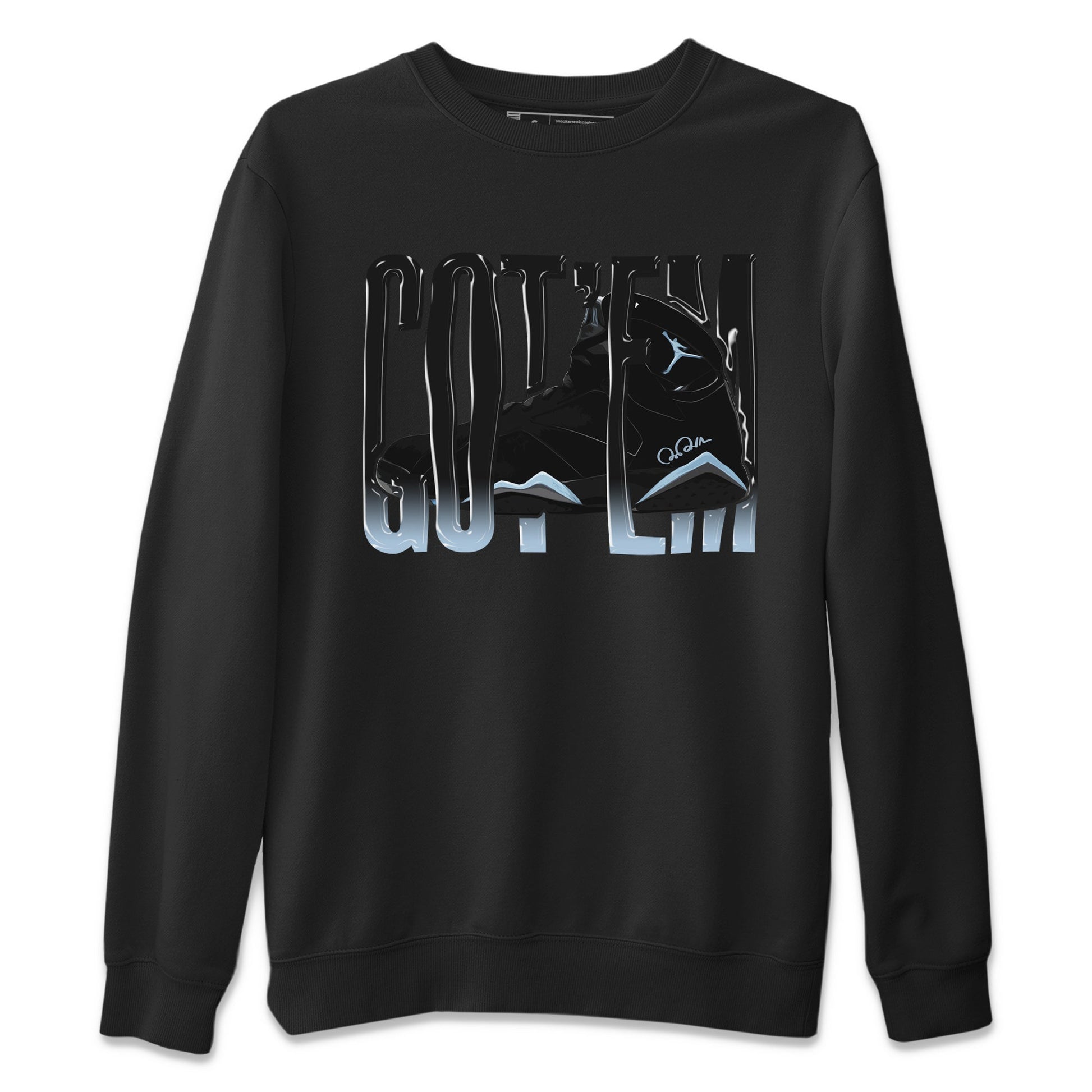 Air Jordan 7 Chambray Sneaker Match Tees Wiggling Gotem Sneaker Tees AJ7 Chambray Sneaker Release Tees Unisex Shirts Black 2