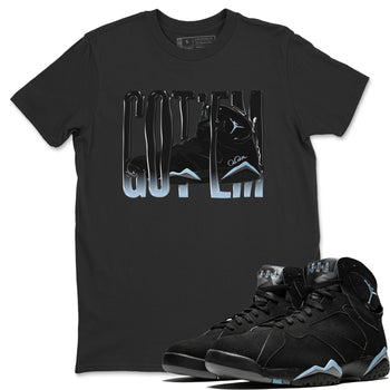Air Jordan 7 Chambray Sneaker Match Tees Wiggling Gotem Sneaker Tees AJ7 Chambray Sneaker Release Tees Unisex Shirts Black 1