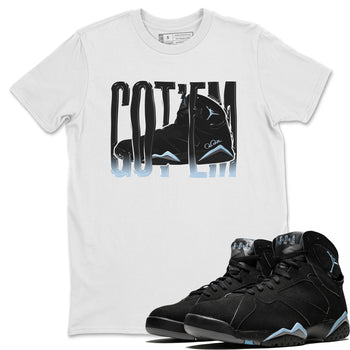 Air Jordan 7 Chambray Sneaker Match Tees Wiggling Gotem Sneaker Tees AJ7 Chambray Sneaker Release Tees Unisex Shirts White 1
