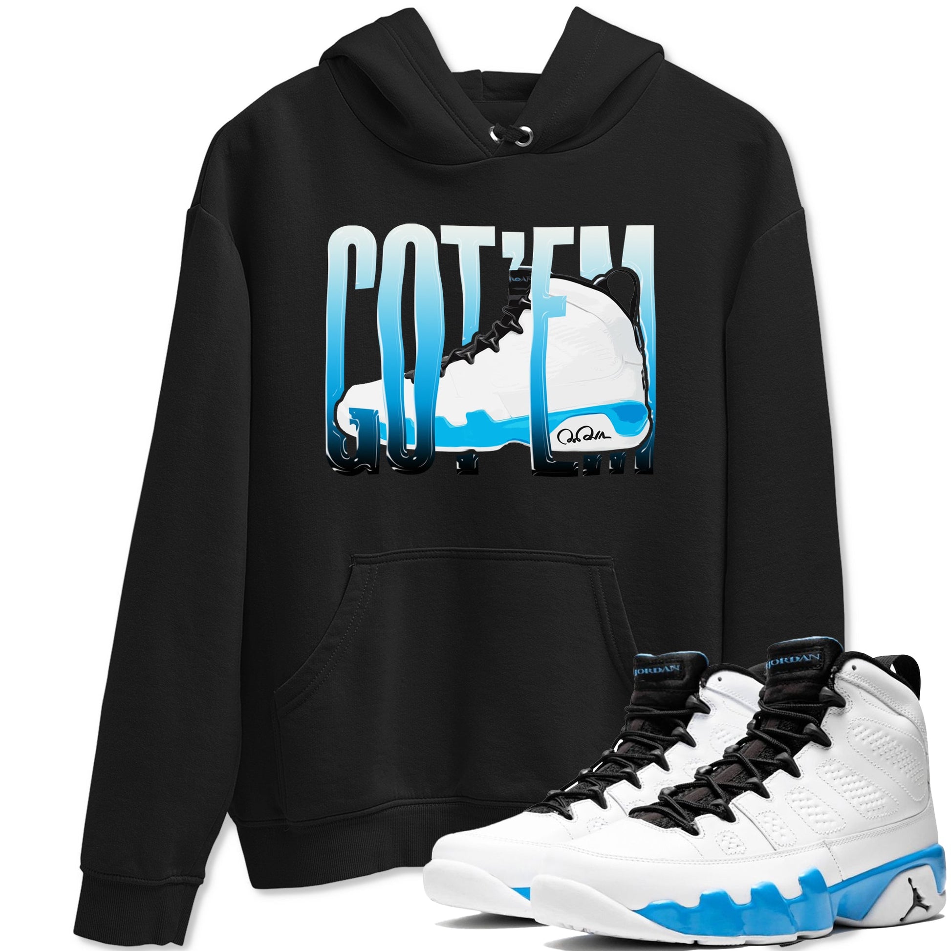9s Powder Blue shirt to match jordans Wiggling Gotem sneaker tees Air Jordan 9 Powder Blue SNRT Sneaker Release Tees unisex cotton Black 1 crew neck shirt
