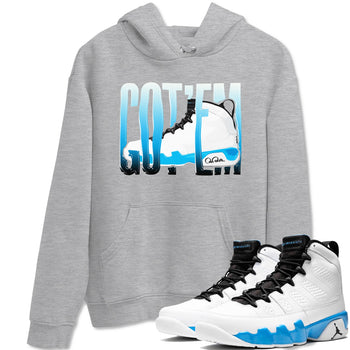 9s Powder Blue shirt to match jordans Wiggling Gotem sneaker tees Air Jordan 9 Powder Blue SNRT Sneaker Release Tees unisex cotton Heather Grey 1 crew neck shirt