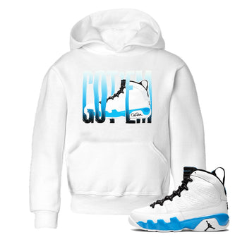 9s Powder Blue shirt to match jordans Wiggling Gotem sneaker tees Air Jordan 9 Powder Blue SNRT sneaker release tees baby toddler White 1 cotton Shirt