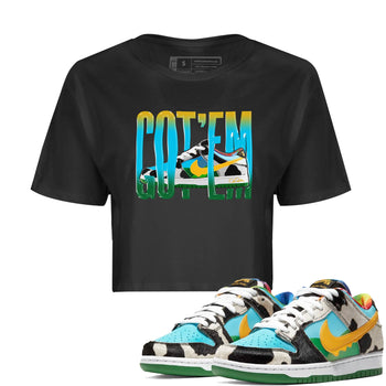 Dunk Chunky Dunky Sneaker Match Tees Wiggling Gotem Sneaker Tees Nike SB Ben's Jerrys Sneaker Release Tees Women's Shirts Black 1