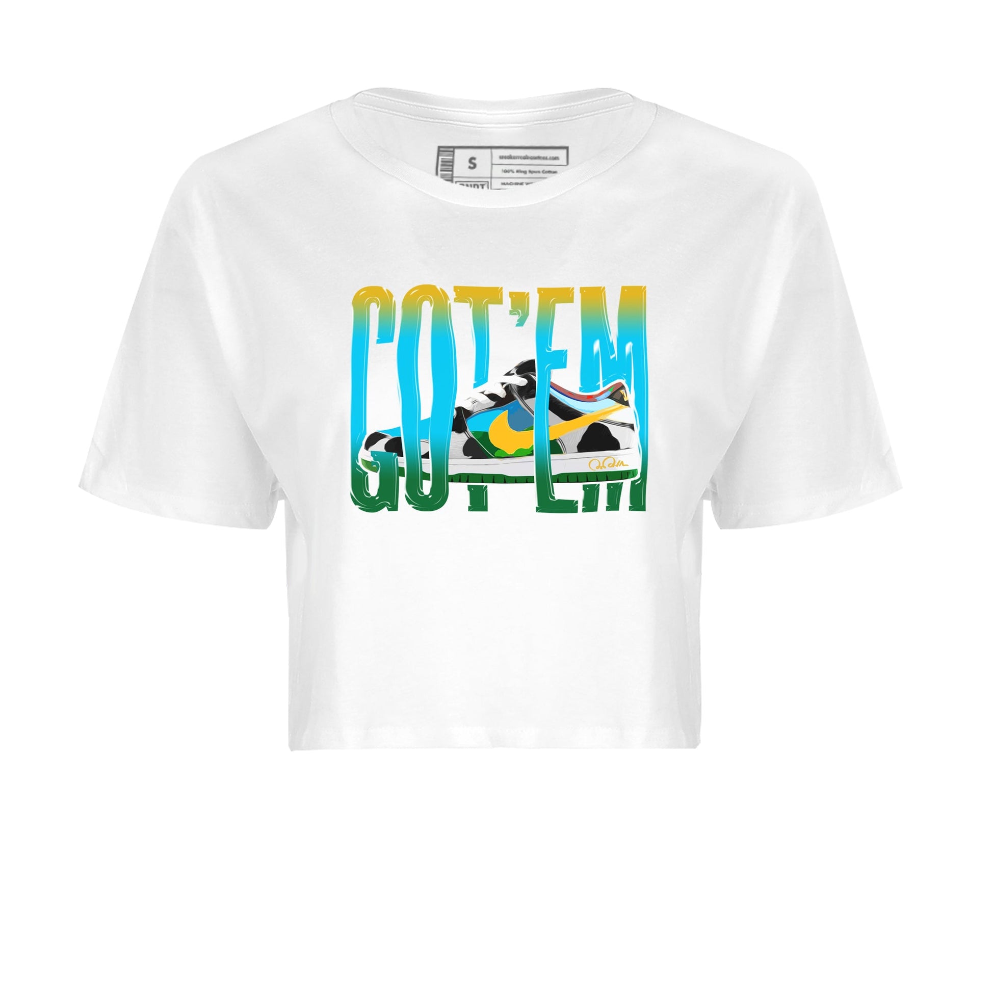 Dunk Chunky Dunky Sneaker Match Tees Wiggling Gotem Sneaker Tees Nike SB Ben's Jerrys Sneaker Release Tees Women's Shirts White 2