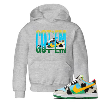 Dunk Chunky Dunky Sneaker Match Tees Wiggling Gotem Sneaker Tees Nike SB Ben's Jerrys Sneaker Release Tees Kids Shirts Heather Grey 1