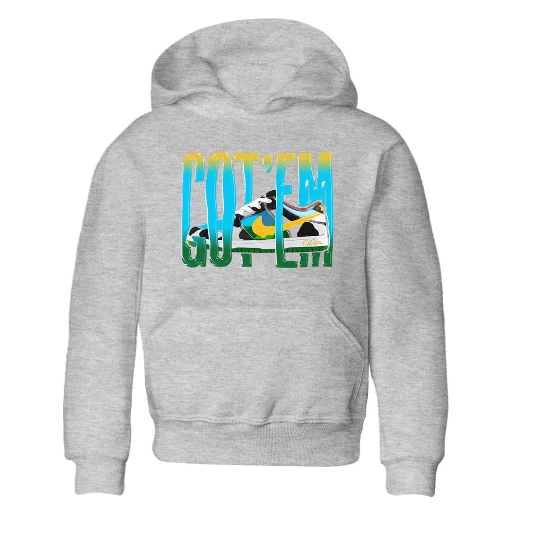 Dunk Chunky Dunky Sneaker Match Tees Wiggling Gotem Sneaker Tees Nike SB Ben's Jerrys Sneaker Release Tees Kids Shirts Heather Grey 2