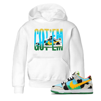 Dunk Chunky Dunky Sneaker Match Tees Wiggling Gotem Sneaker Tees Nike SB Ben's Jerrys Sneaker Release Tees Kids Shirts White 1