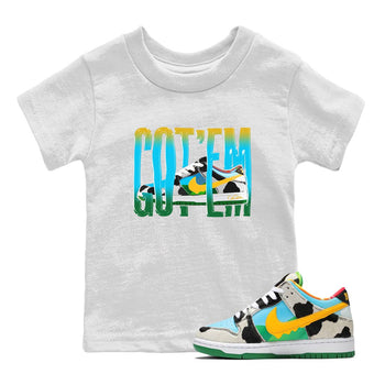 Dunk Chunky Dunky Sneaker Match Tees Wiggling Gotem Sneaker Tees Nike SB Ben's Jerrys Sneaker Release Tees Kids Shirts White 1