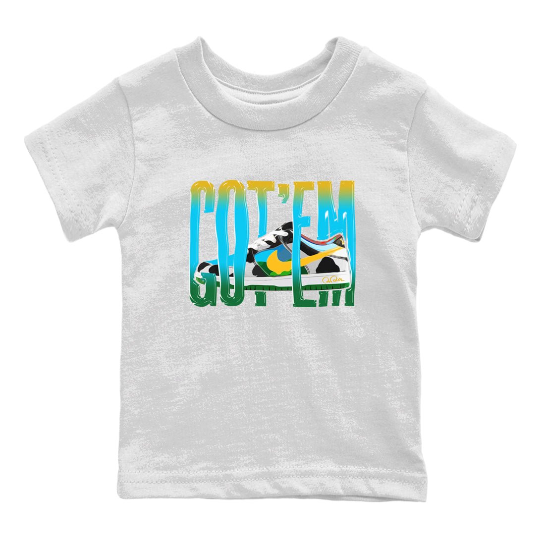 Dunk Chunky Dunky Sneaker Match Tees Wiggling Gotem Sneaker Tees Nike SB Ben's Jerrys Sneaker Release Tees Kids Shirts White 2