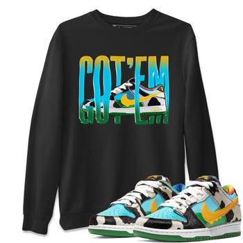 Dunk Chunky Dunky Sneaker Match Tees Wiggling Gotem Sneaker Tees Nike SB Ben's Jerrys Sneaker Release Tees Unisex Shirts Black 1