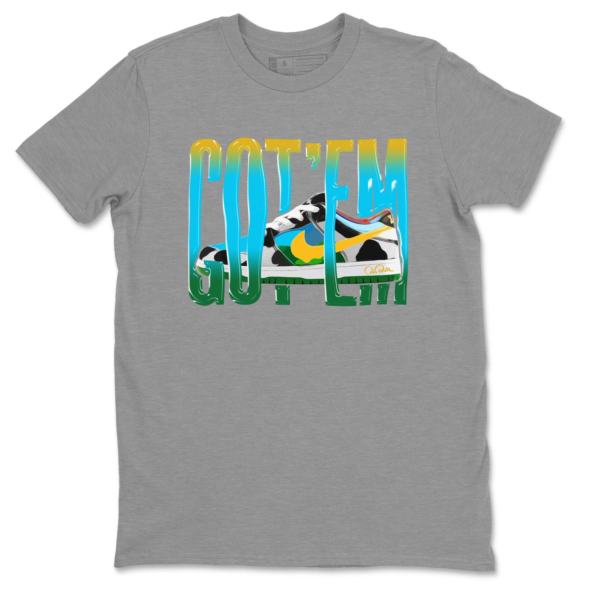 Dunk Chunky Dunky Sneaker Match Tees Wiggling Gotem Sneaker Tees Nike SB Ben's Jerrys Sneaker Release Tees Unisex Shirts Heather Grey 2