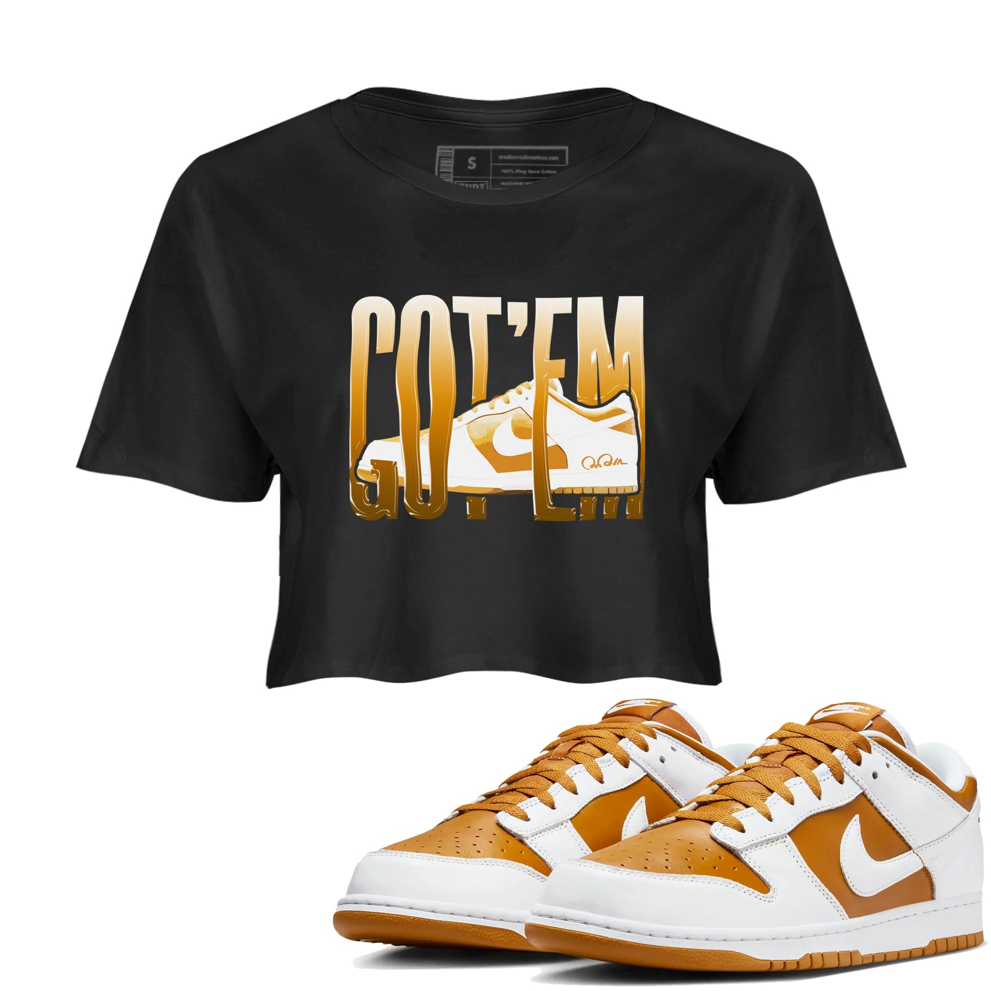Dunk Dark Curry shirt to match jordans Wiggling Gotem sneaker tees AJ1 Low Dark Curry SNRT Sneaker Release Tees Black 1 crop length shirt
