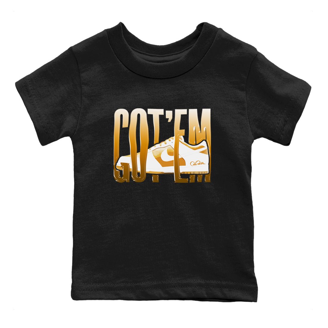 Dunk Dark Curry shirt to match jordans Wiggling Gotem sneaker tees AJ1 Low Dark Curry SNRT sneaker release tees baby toddler Black 2 cotton Shirt