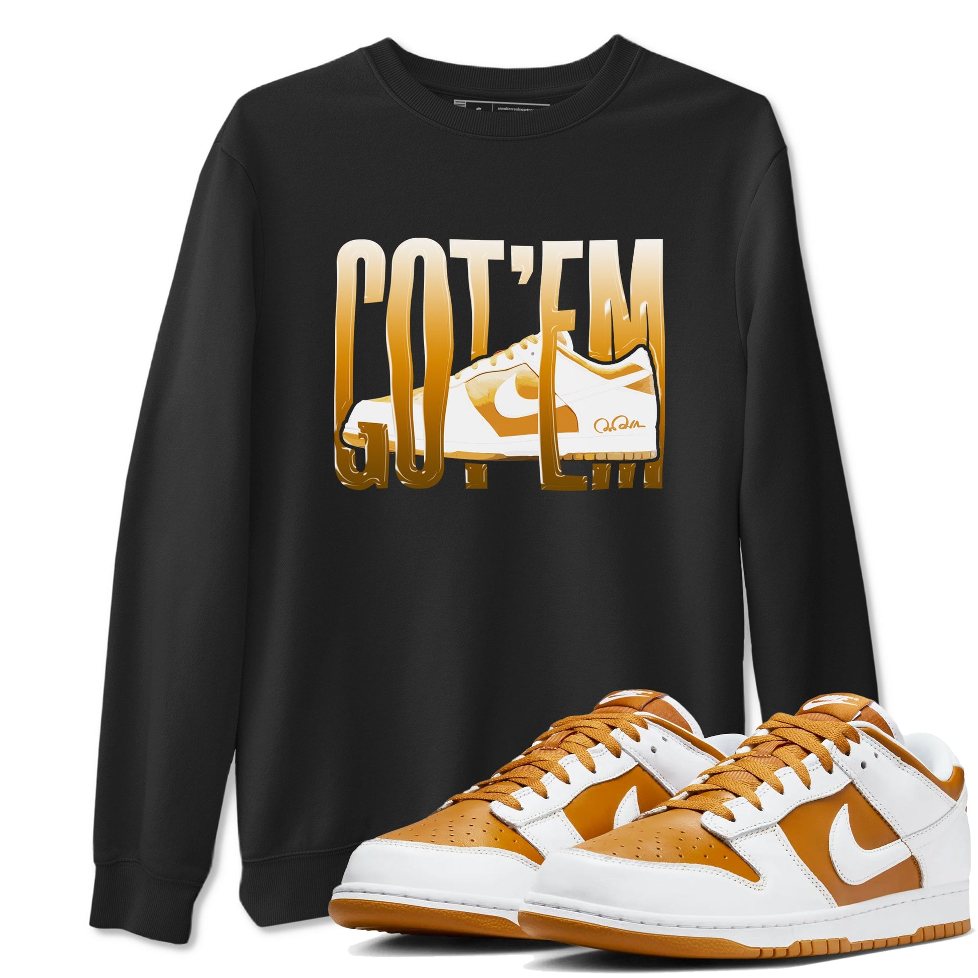 Dunk Dark Curry shirt to match jordans Wiggling Gotem sneaker tees AJ1 Low Dark Curry SNRT Sneaker Release Tees unisex cotton Black 1 crew neck shirt