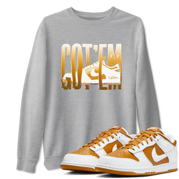 Dunk Dark Curry shirt to match jordans Wiggling Gotem sneaker tees AJ1 Low Dark Curry SNRT Sneaker Release Tees unisex cotton Heather Grey 1 crew neck shirt