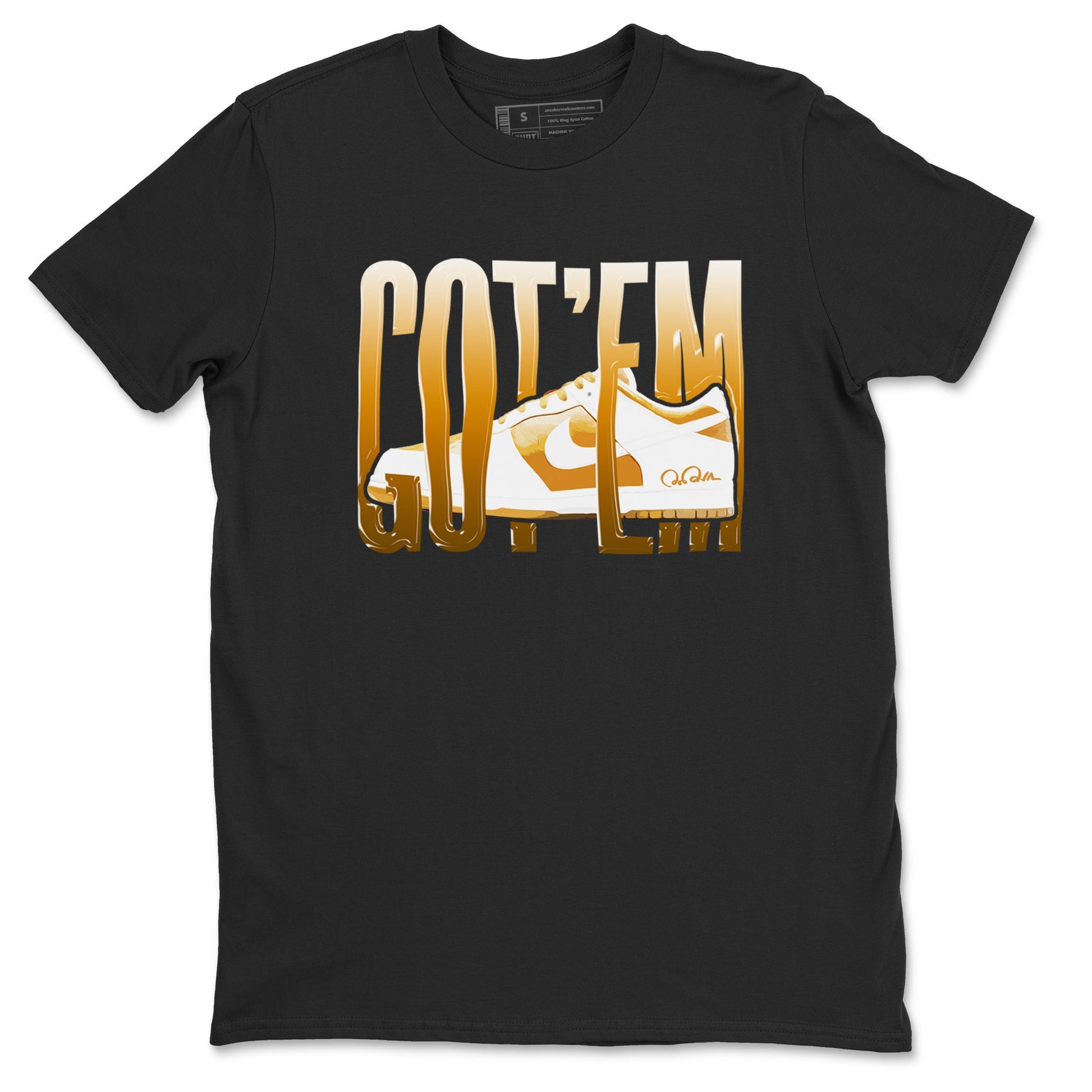 Dunk Dark Curry shirt to match jordans Wiggling Gotem sneaker tees AJ1 Low Dark Curry SNRT Sneaker Release Tees unisex cotton Black 2 crew neck shirt