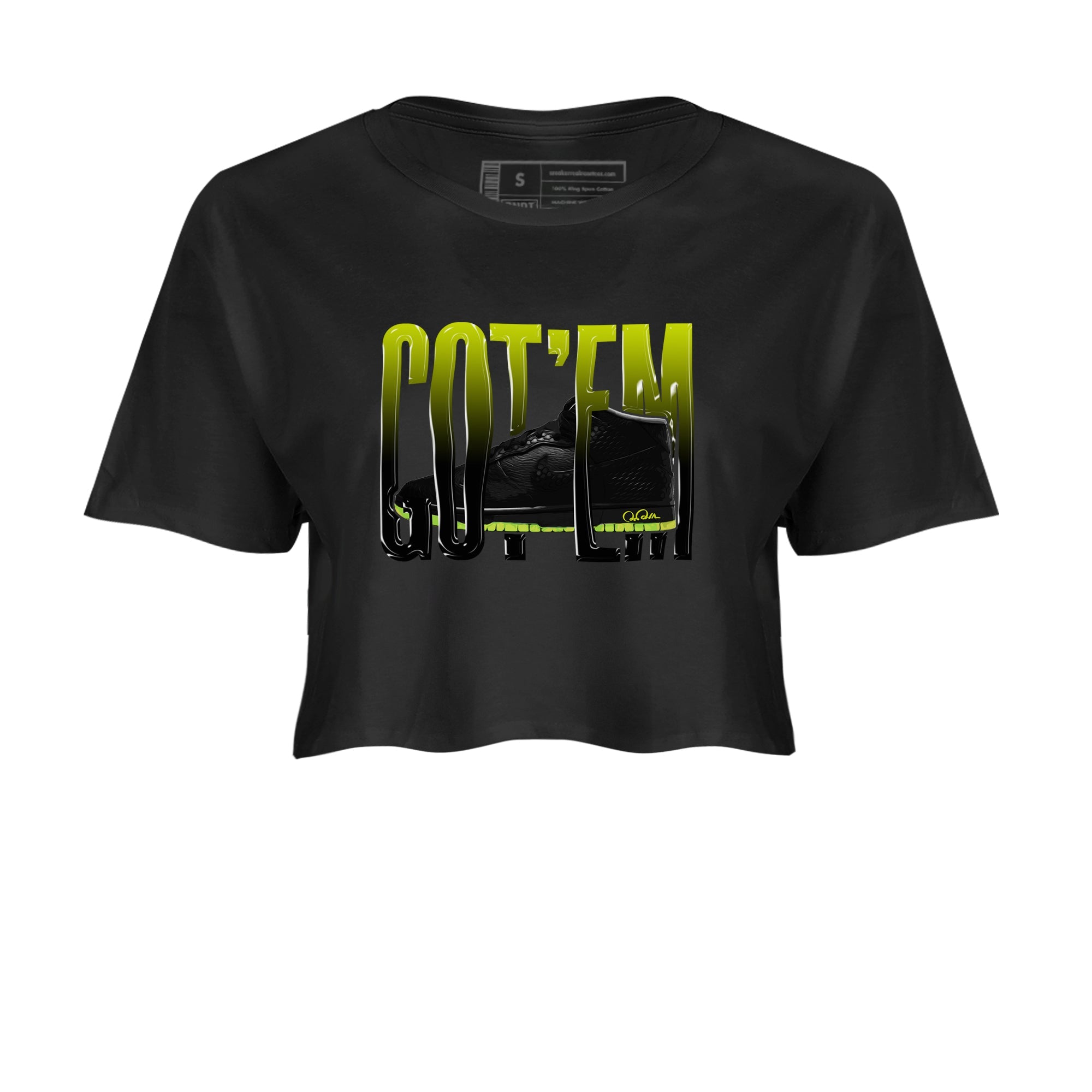 Dunk Mid Premium shirt to match jordans Wiggling Gotem sneaker tees halloween horror nights Nike Dunk Halloween SNRT Sneaker Release Tees Black 2 Crop T-Shirt