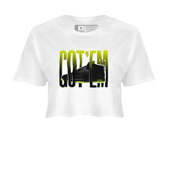 Dunk Mid Premium shirt to match jordans Wiggling Gotem sneaker tees halloween horror nights Nike Dunk Halloween SNRT Sneaker Release Tees White 2 Crop T-Shirt