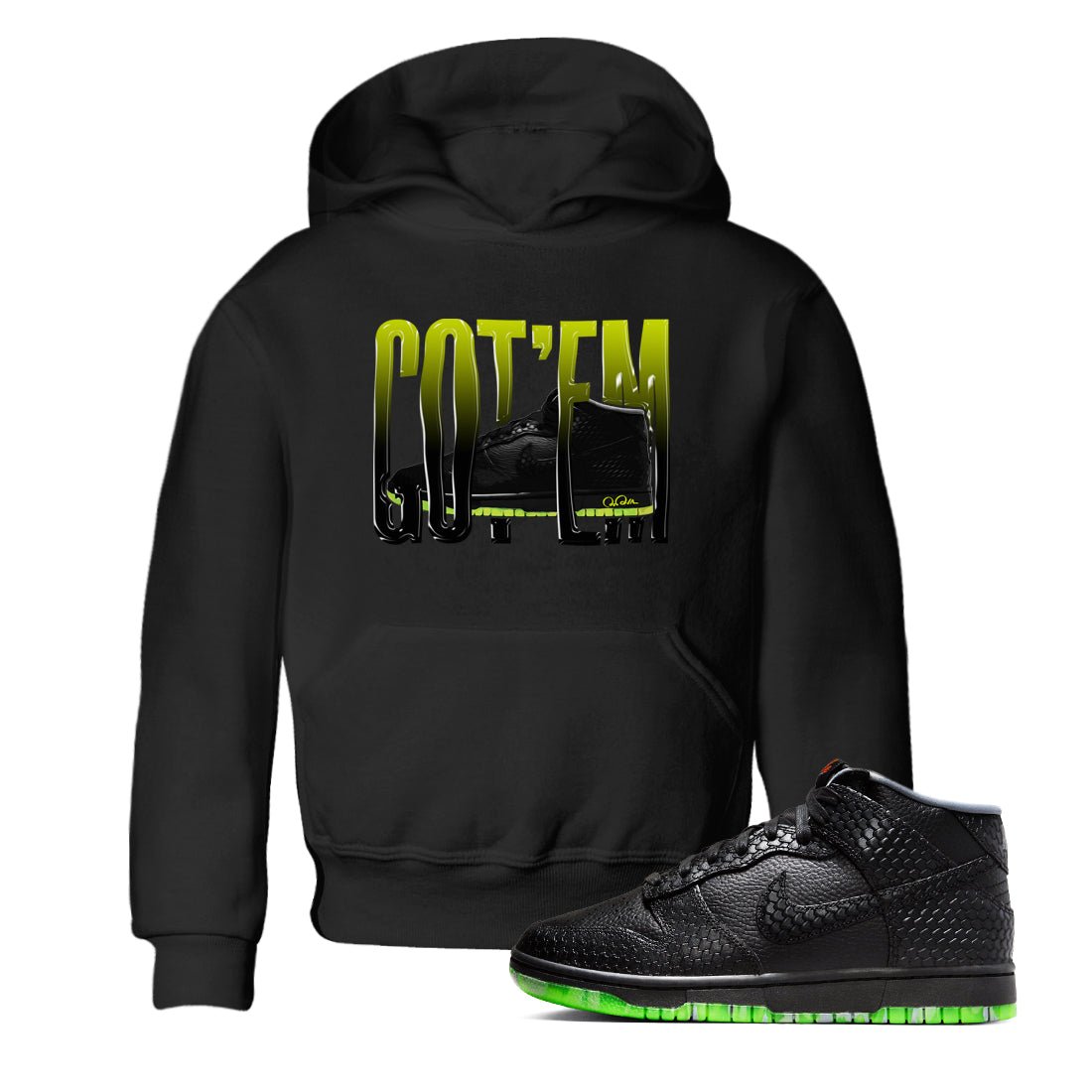 Dunk Mid Premium shirt to match jordans Wiggling Gotem sneaker tees halloween horror nights Nike Dunk Halloween SNRT Sneaker Release Tees Baby Toddler Black 1 T-Shirt