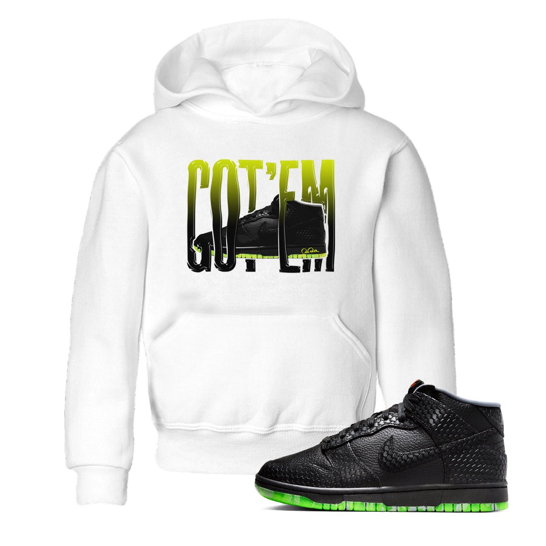 Dunk Mid Premium shirt to match jordans Wiggling Gotem sneaker tees halloween horror nights Nike Dunk Halloween SNRT Sneaker Release Tees Baby Toddler White 1 T-Shirt