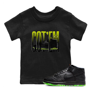Dunk Mid Premium shirt to match jordans Wiggling Gotem sneaker tees halloween horror nights Nike Dunk Halloween SNRT Sneaker Release Tees Baby Toddler Black 1 T-Shirt