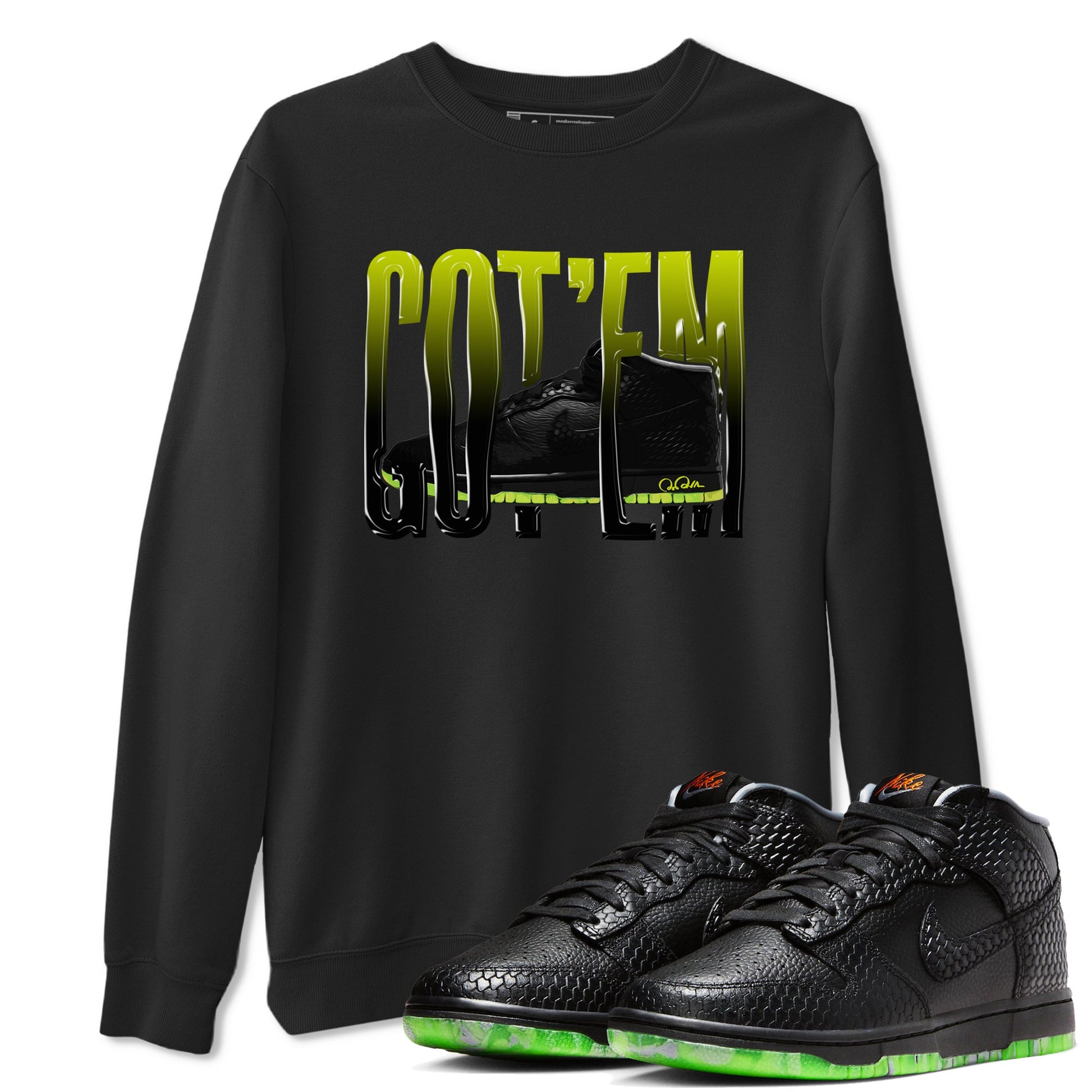Dunk Mid Premium shirt to match jordans Wiggling Gotem sneaker tees halloween horror nights Nike Dunk Halloween SNRT Sneaker Release Tees Unisex Black 1 T-Shirt