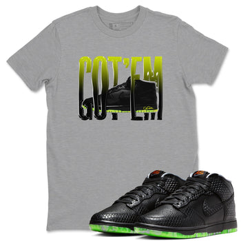 Dunk Mid Premium shirt to match jordans Wiggling Gotem sneaker tees halloween horror nights Nike Dunk Halloween SNRT Sneaker Release Tees Unisex Heather Grey 1 T-Shirt