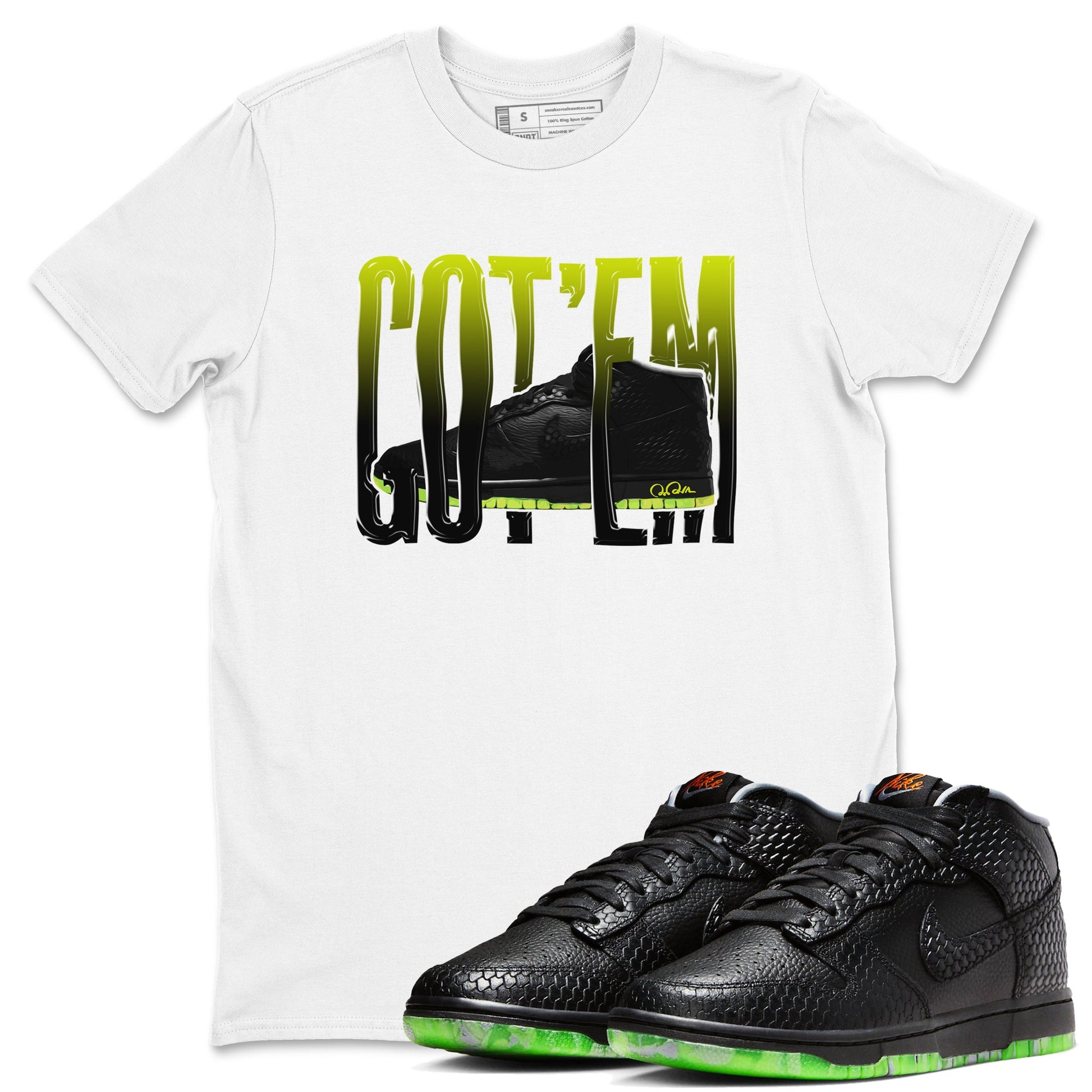 Dunk Mid Premium shirt to match jordans Wiggling Gotem sneaker tees halloween horror nights Nike Dunk Halloween SNRT Sneaker Release Tees Unisex White 1 T-Shirt