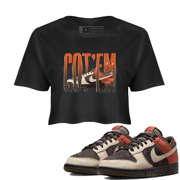 Dunk Red Panda shirt to match jordans Wiggling Gotem sneaker tees Nike Dunk Low Red Panda SNRT Sneaker Release Tees Black 1 Crop T-Shirt