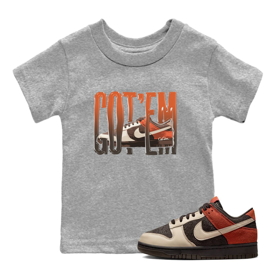 Dunk Red Panda shirt to match jordans Wiggling Gotem sneaker tees Nike Dunk Low Red Panda SNRT Sneaker Release Tees Baby Toddler Heather Grey 1 T-Shirt