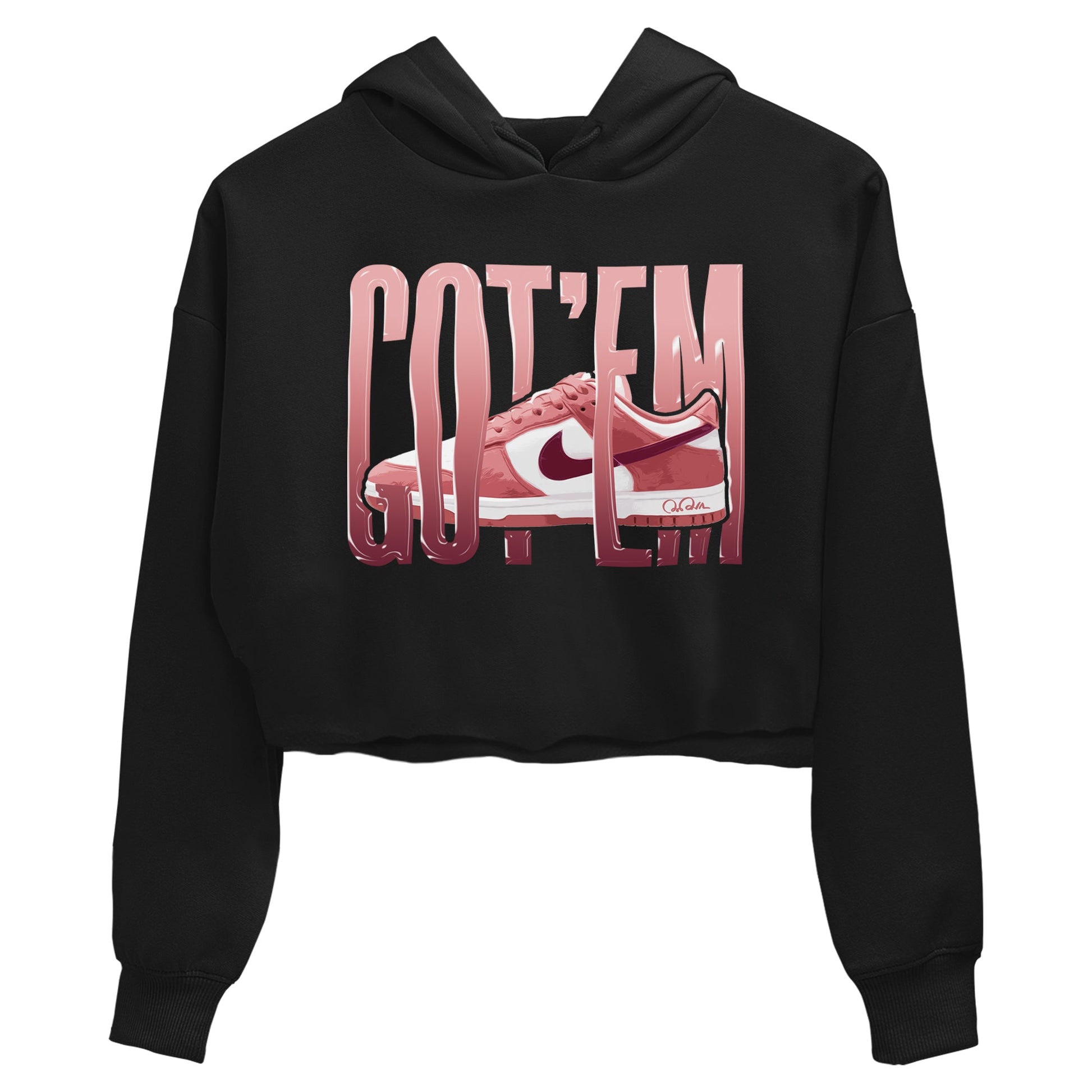 Dunk Valentines Day 2024 shirt to match jordans Wiggling Gotem sneaker tees Dunk Happy Valentines Day 2024 SNRT Sneaker Release Tees Black 2 Crop T-Shirt