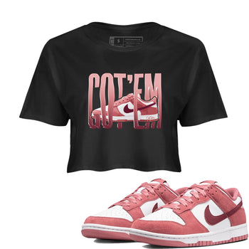 Dunk Valentines Day 2024 shirt to match jordans Wiggling Gotem sneaker tees Dunk Happy Valentines Day 2024 SNRT Sneaker Release Tees Black 1 Crop T-Shirt