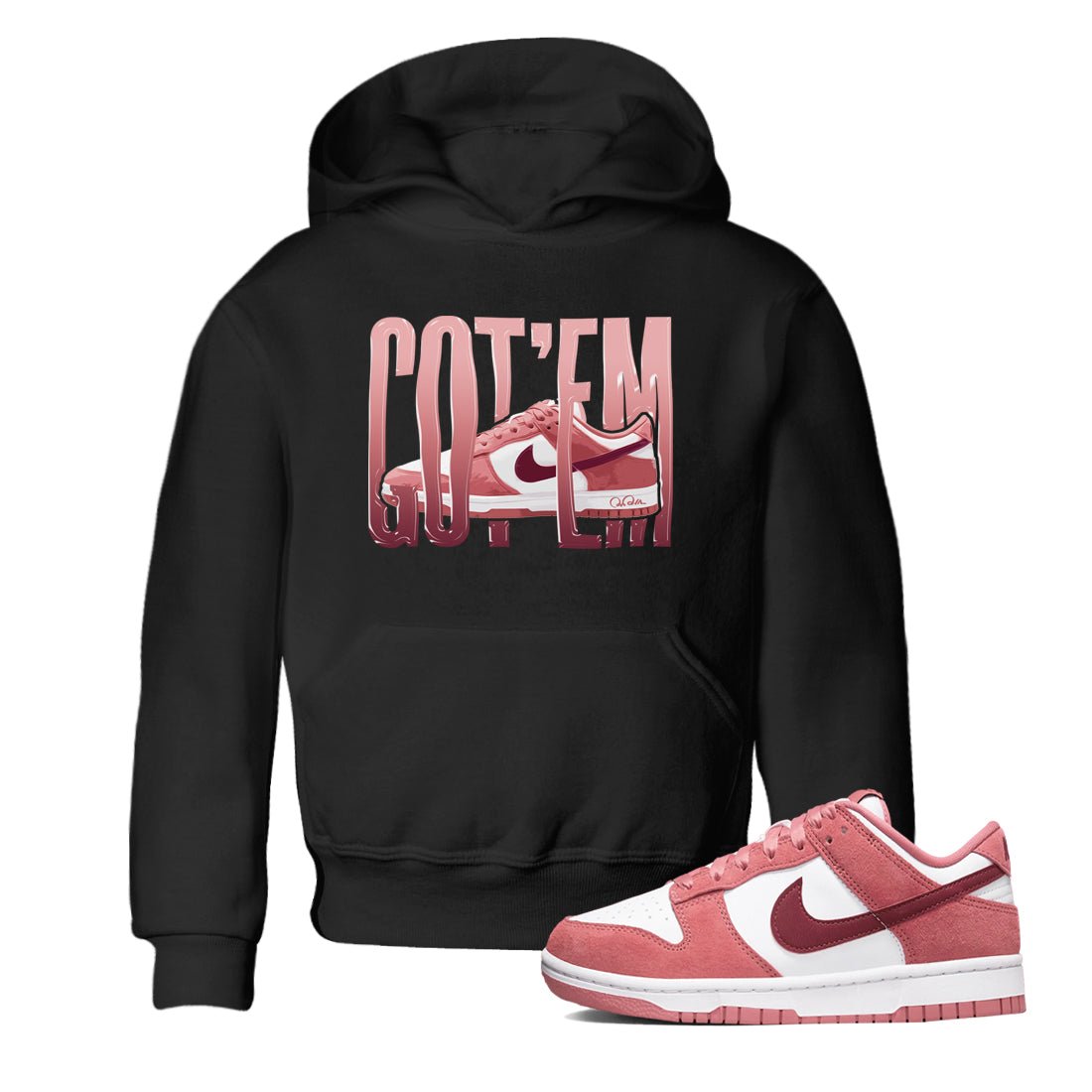 Dunk Valentines Day 2024 shirt to match jordans Wiggling Gotem sneaker tees Dunk Happy Valentines Day 2024 SNRT Sneaker Release Tees Baby Toddler Black 1 T-Shirt